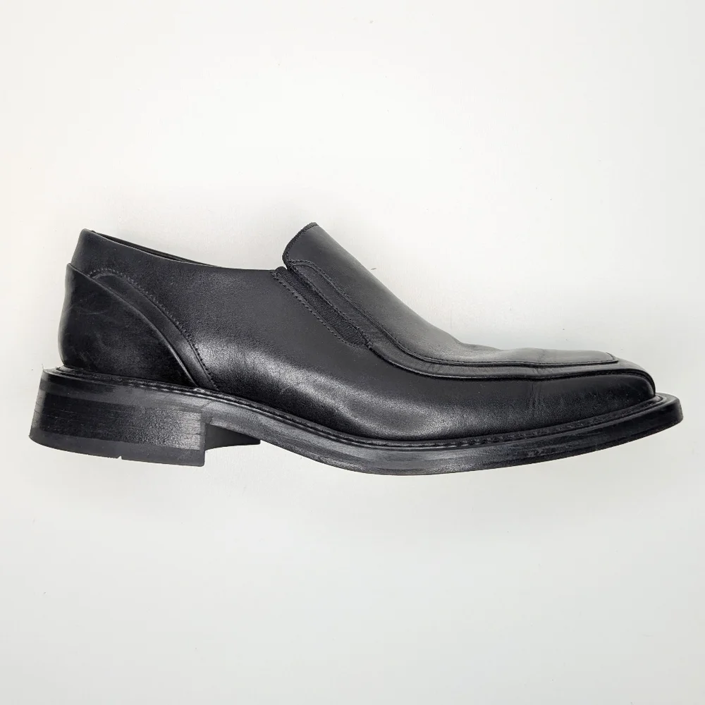 Kenneth Cole New York made in Italy black leather dress loafers size 8.5